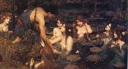 John William Waterhouse Hylas and the Water Nymphs oil painting artist